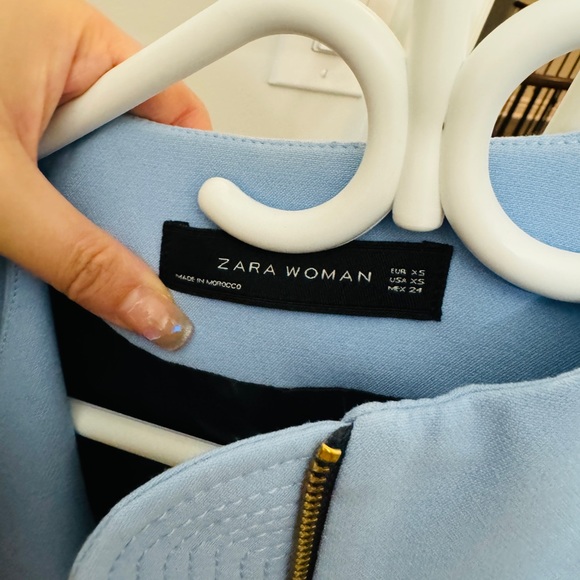 ZARA Baby Blue Blazer Coat Suit jacket, Size XS - Picture 8 of 9